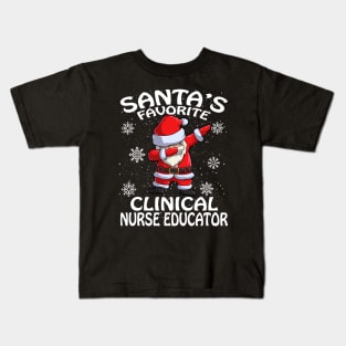 Santas Favorite Clinical Nurse Educator Christmas Kids T-Shirt